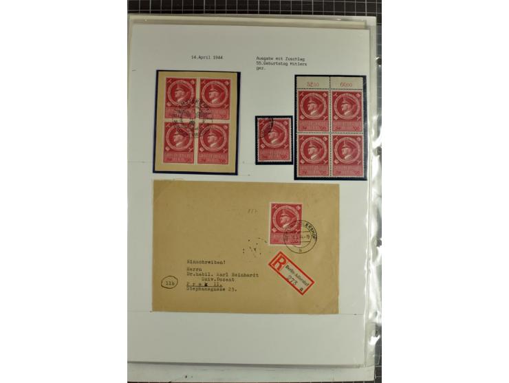 1923/45, meist gestempelte und postfrische Sammlung mit sehr vielen Briefen und Karten, dabei bessere und kpl. Ausgaben, bess