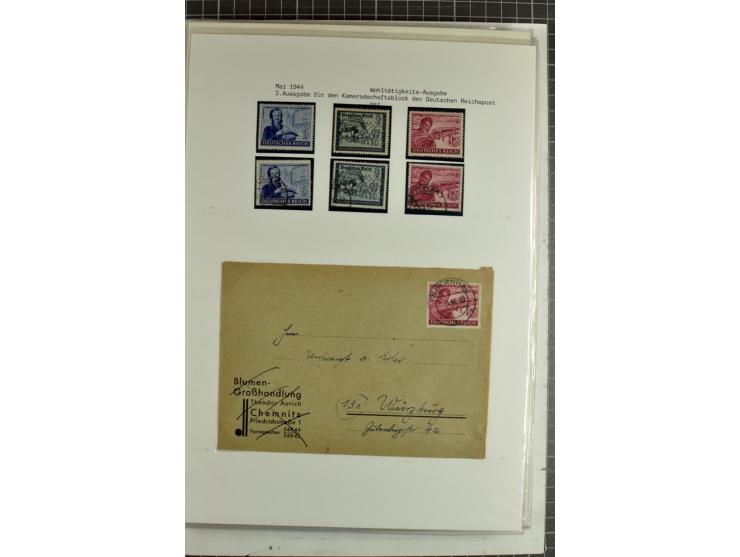 1923/45, meist gestempelte und postfrische Sammlung mit sehr vielen Briefen und Karten, dabei bessere und kpl. Ausgaben, bess