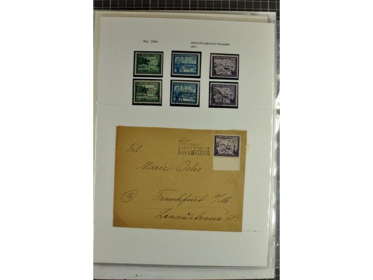 1923/45, meist gestempelte und postfrische Sammlung mit sehr vielen Briefen und Karten, dabei bessere und kpl. Ausgaben, bess