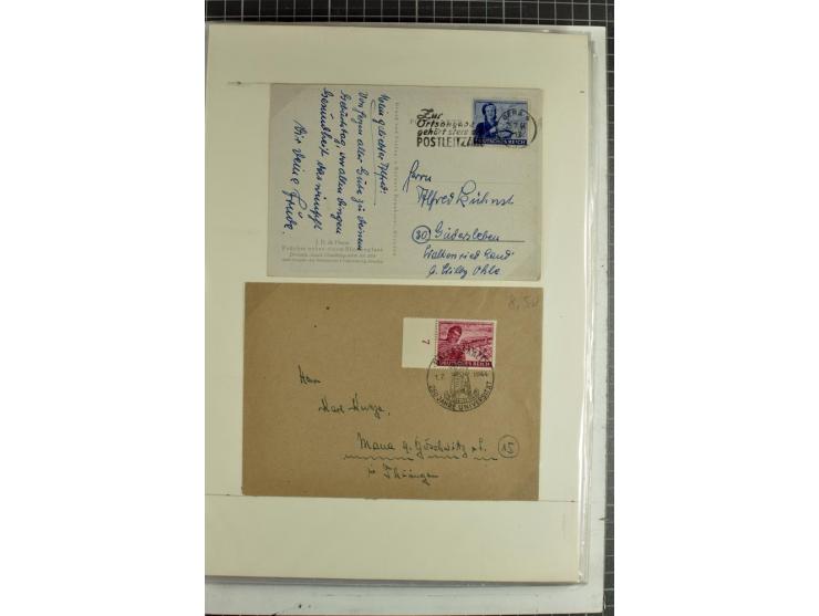 1923/45, meist gestempelte und postfrische Sammlung mit sehr vielen Briefen und Karten, dabei bessere und kpl. Ausgaben, bess