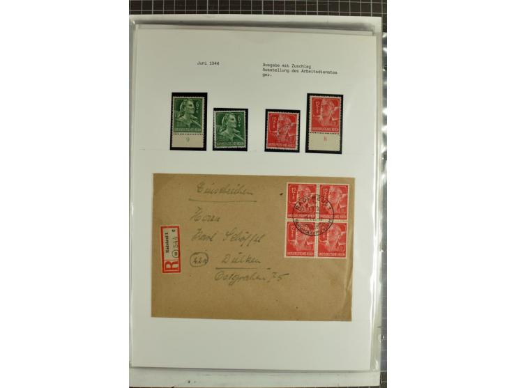 1923/45, meist gestempelte und postfrische Sammlung mit sehr vielen Briefen und Karten, dabei bessere und kpl. Ausgaben, bess