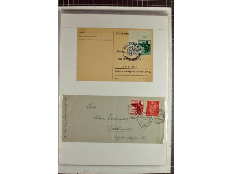 1923/45, meist gestempelte und postfrische Sammlung mit sehr vielen Briefen und Karten, dabei bessere und kpl. Ausgaben, bess