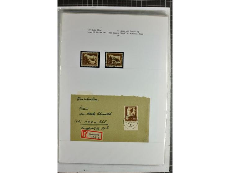 1923/45, meist gestempelte und postfrische Sammlung mit sehr vielen Briefen und Karten, dabei bessere und kpl. Ausgaben, bess