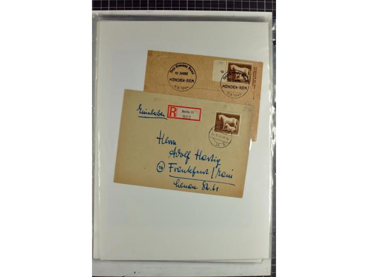 1923/45, meist gestempelte und postfrische Sammlung mit sehr vielen Briefen und Karten, dabei bessere und kpl. Ausgaben, bess