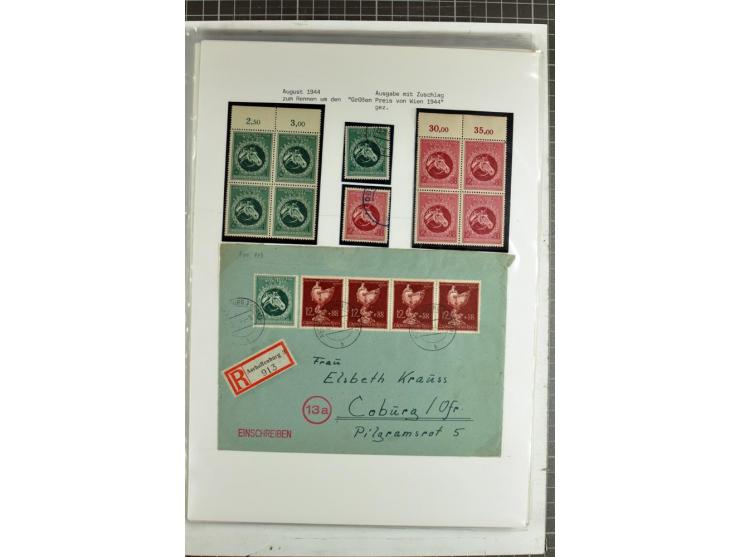 1923/45, meist gestempelte und postfrische Sammlung mit sehr vielen Briefen und Karten, dabei bessere und kpl. Ausgaben, bess