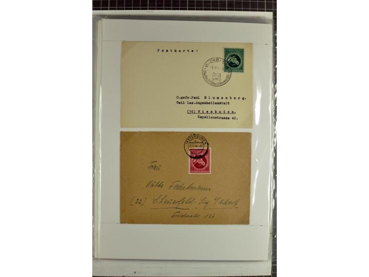 1923/45, meist gestempelte und postfrische Sammlung mit sehr vielen Briefen und Karten, dabei bessere und kpl. Ausgaben, bess