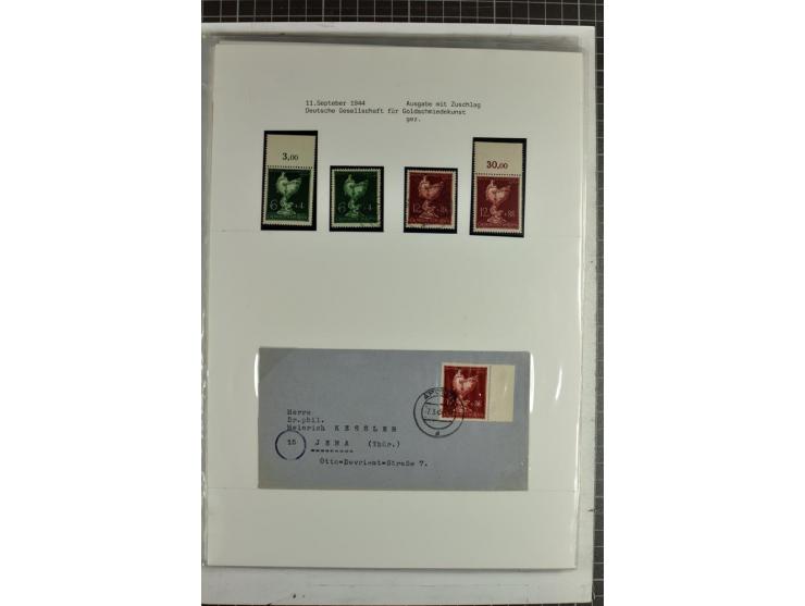 1923/45, meist gestempelte und postfrische Sammlung mit sehr vielen Briefen und Karten, dabei bessere und kpl. Ausgaben, bess