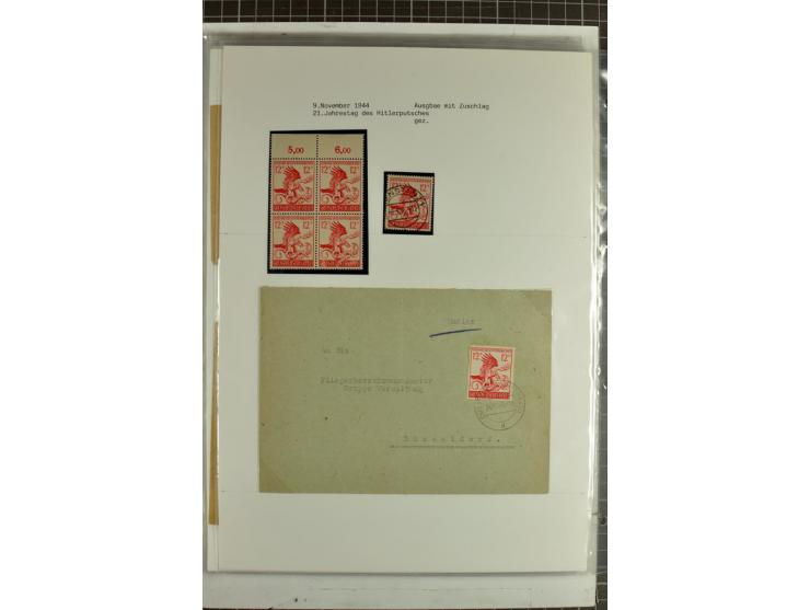 1923/45, meist gestempelte und postfrische Sammlung mit sehr vielen Briefen und Karten, dabei bessere und kpl. Ausgaben, bess