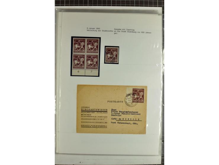 1923/45, meist gestempelte und postfrische Sammlung mit sehr vielen Briefen und Karten, dabei bessere und kpl. Ausgaben, bess