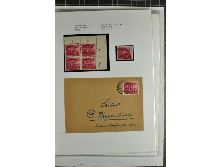 1923/45, meist gestempelte und postfrische Sammlung mit sehr vielen Briefen und Karten, dabei bessere und kpl. Ausgaben, bess