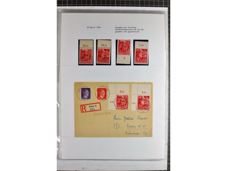 1923/45, meist gestempelte und postfrische Sammlung mit sehr vielen Briefen und Karten, dabei bessere und kpl. Ausgaben, bess