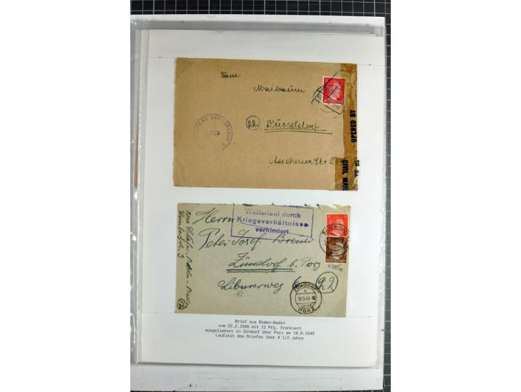 1923/45, meist gestempelte und postfrische Sammlung mit sehr vielen Briefen und Karten, dabei bessere und kpl. Ausgaben, bess