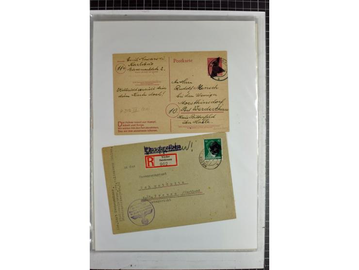 1923/45, meist gestempelte und postfrische Sammlung mit sehr vielen Briefen und Karten, dabei bessere und kpl. Ausgaben, bess
