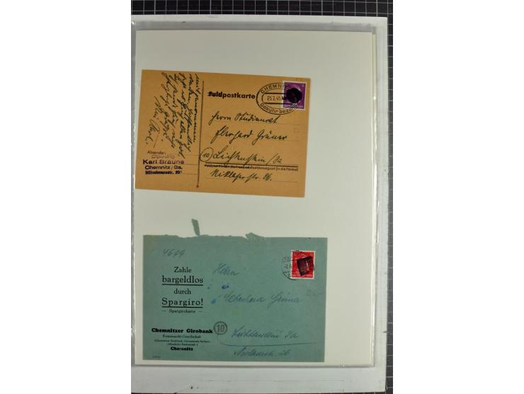 1923/45, meist gestempelte und postfrische Sammlung mit sehr vielen Briefen und Karten, dabei bessere und kpl. Ausgaben, bess