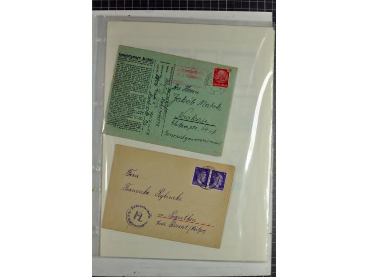 1923/45, meist gestempelte und postfrische Sammlung mit sehr vielen Briefen und Karten, dabei bessere und kpl. Ausgaben, bess