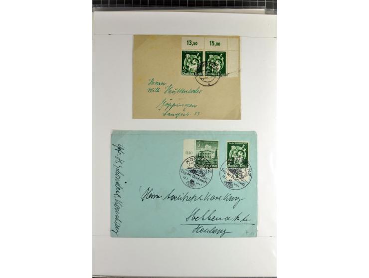 1923/45, meist gestempelte und postfrische Sammlung mit sehr vielen Briefen und Karten, dabei bessere und kpl. Ausgaben, bess