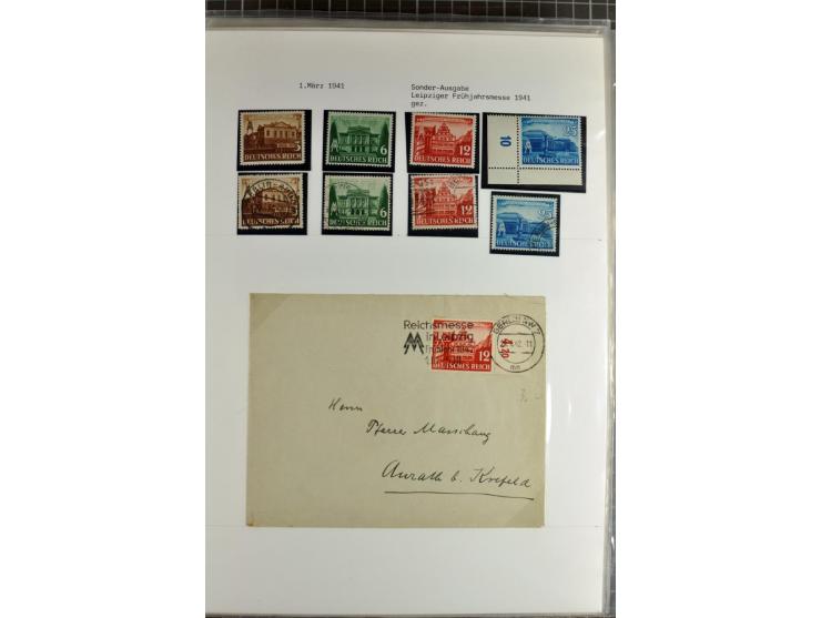 1923/45, meist gestempelte und postfrische Sammlung mit sehr vielen Briefen und Karten, dabei bessere und kpl. Ausgaben, bess