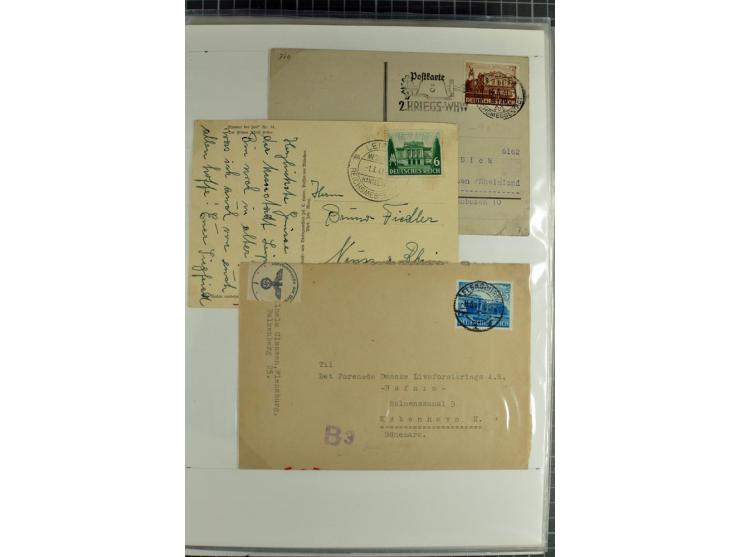 1923/45, meist gestempelte und postfrische Sammlung mit sehr vielen Briefen und Karten, dabei bessere und kpl. Ausgaben, bess