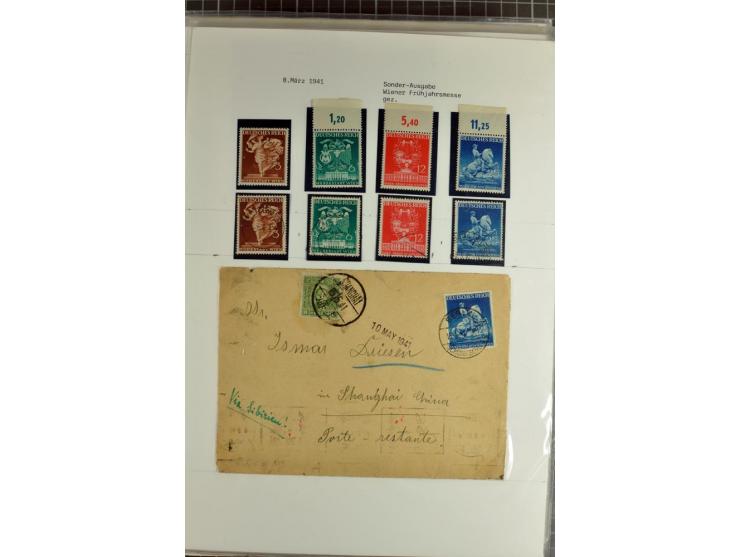 1923/45, meist gestempelte und postfrische Sammlung mit sehr vielen Briefen und Karten, dabei bessere und kpl. Ausgaben, bess
