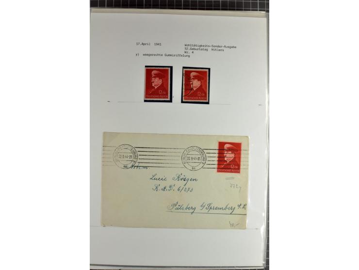 1923/45, meist gestempelte und postfrische Sammlung mit sehr vielen Briefen und Karten, dabei bessere und kpl. Ausgaben, bess