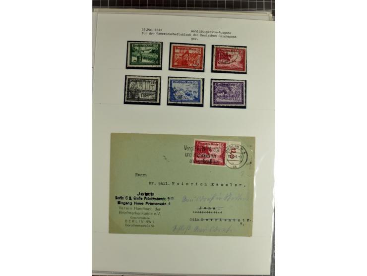 1923/45, meist gestempelte und postfrische Sammlung mit sehr vielen Briefen und Karten, dabei bessere und kpl. Ausgaben, bess