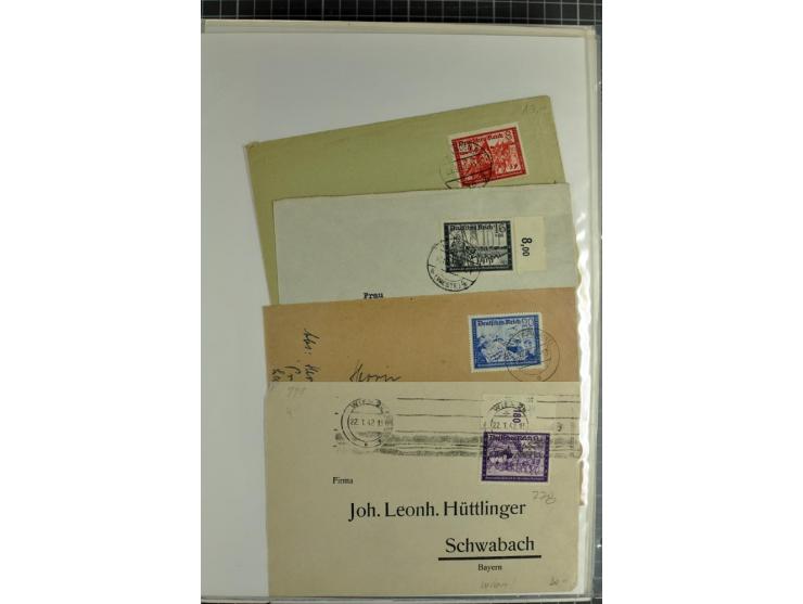 1923/45, meist gestempelte und postfrische Sammlung mit sehr vielen Briefen und Karten, dabei bessere und kpl. Ausgaben, bess