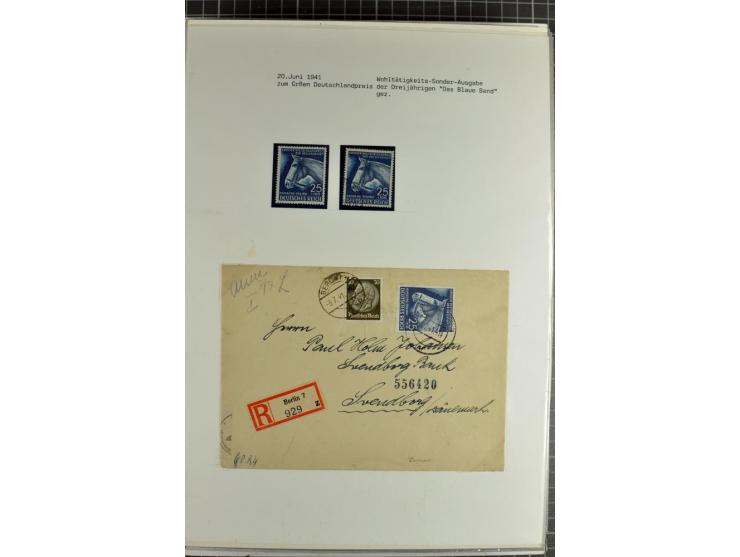 1923/45, meist gestempelte und postfrische Sammlung mit sehr vielen Briefen und Karten, dabei bessere und kpl. Ausgaben, bess