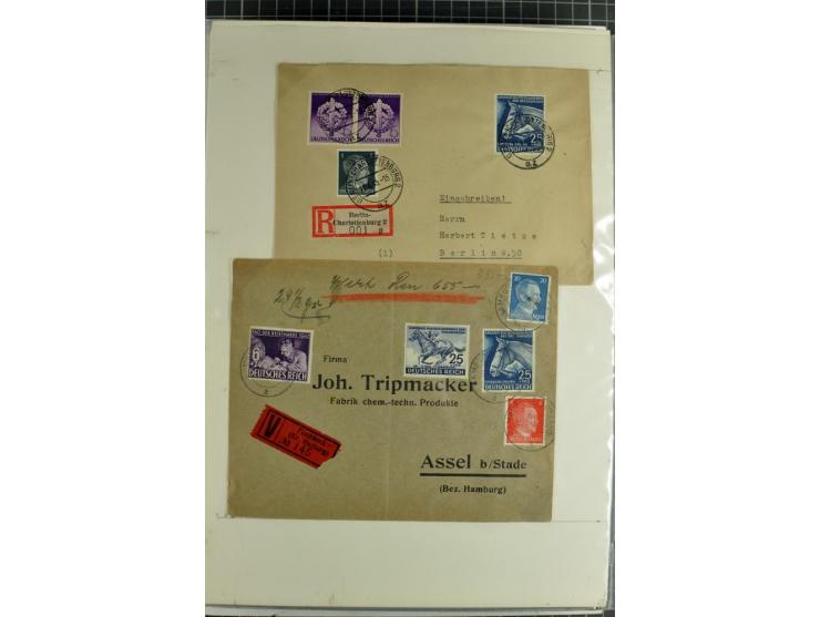1923/45, meist gestempelte und postfrische Sammlung mit sehr vielen Briefen und Karten, dabei bessere und kpl. Ausgaben, bess