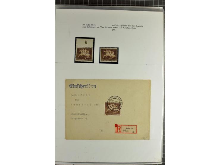 1923/45, meist gestempelte und postfrische Sammlung mit sehr vielen Briefen und Karten, dabei bessere und kpl. Ausgaben, bess