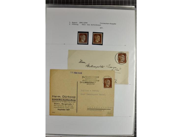 1923/45, meist gestempelte und postfrische Sammlung mit sehr vielen Briefen und Karten, dabei bessere und kpl. Ausgaben, bess