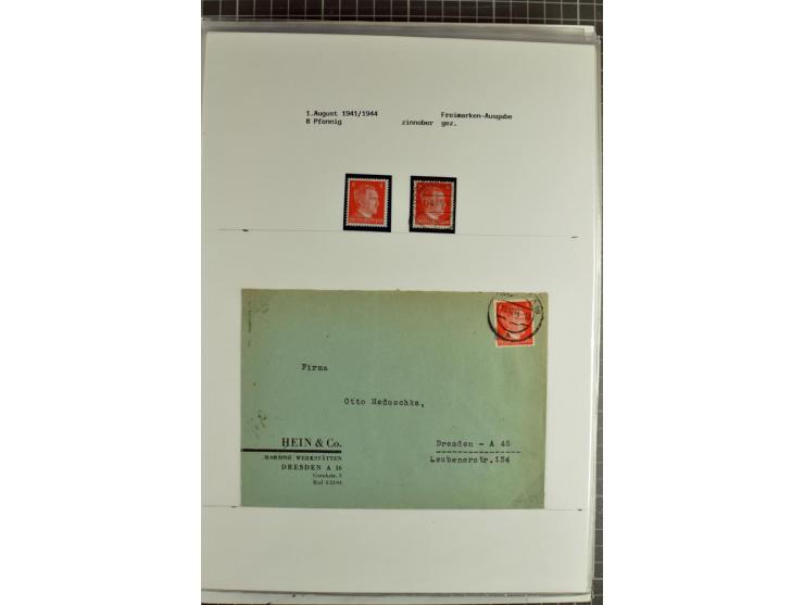 1923/45, meist gestempelte und postfrische Sammlung mit sehr vielen Briefen und Karten, dabei bessere und kpl. Ausgaben, bess
