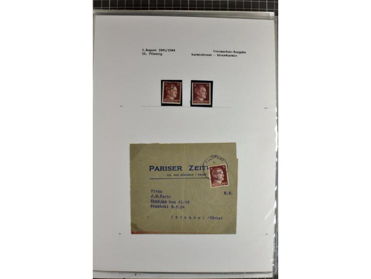 1923/45, meist gestempelte und postfrische Sammlung mit sehr vielen Briefen und Karten, dabei bessere und kpl. Ausgaben, bess