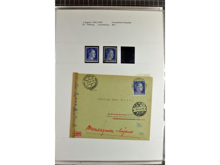 1923/45, meist gestempelte und postfrische Sammlung mit sehr vielen Briefen und Karten, dabei bessere und kpl. Ausgaben, bess