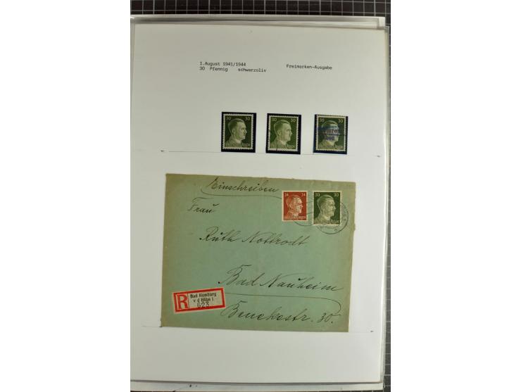 1923/45, meist gestempelte und postfrische Sammlung mit sehr vielen Briefen und Karten, dabei bessere und kpl. Ausgaben, bess