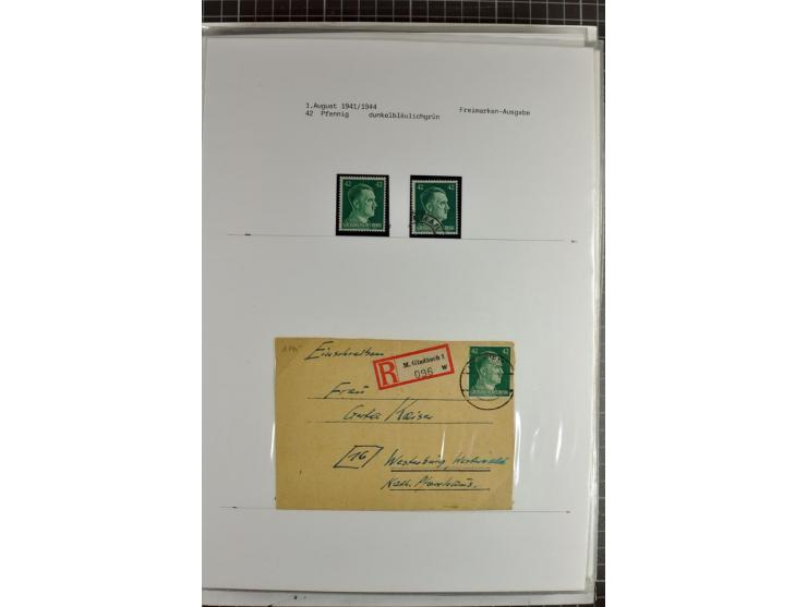 1923/45, meist gestempelte und postfrische Sammlung mit sehr vielen Briefen und Karten, dabei bessere und kpl. Ausgaben, bess