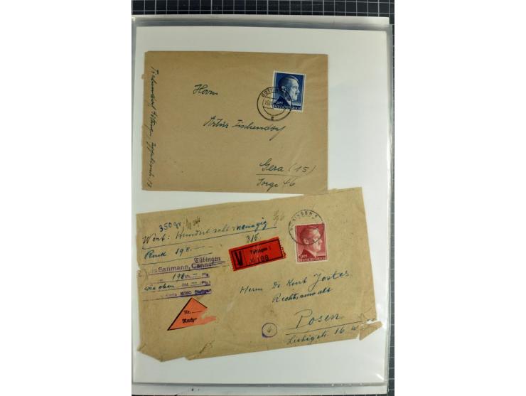 1923/45, meist gestempelte und postfrische Sammlung mit sehr vielen Briefen und Karten, dabei bessere und kpl. Ausgaben, bess