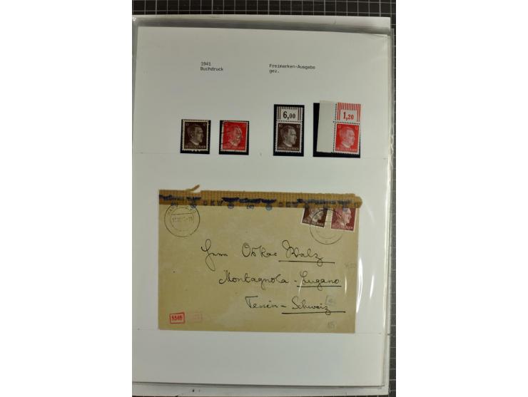 1923/45, meist gestempelte und postfrische Sammlung mit sehr vielen Briefen und Karten, dabei bessere und kpl. Ausgaben, bess