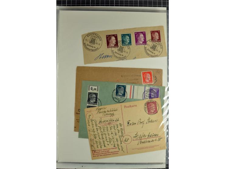 1923/45, meist gestempelte und postfrische Sammlung mit sehr vielen Briefen und Karten, dabei bessere und kpl. Ausgaben, bess