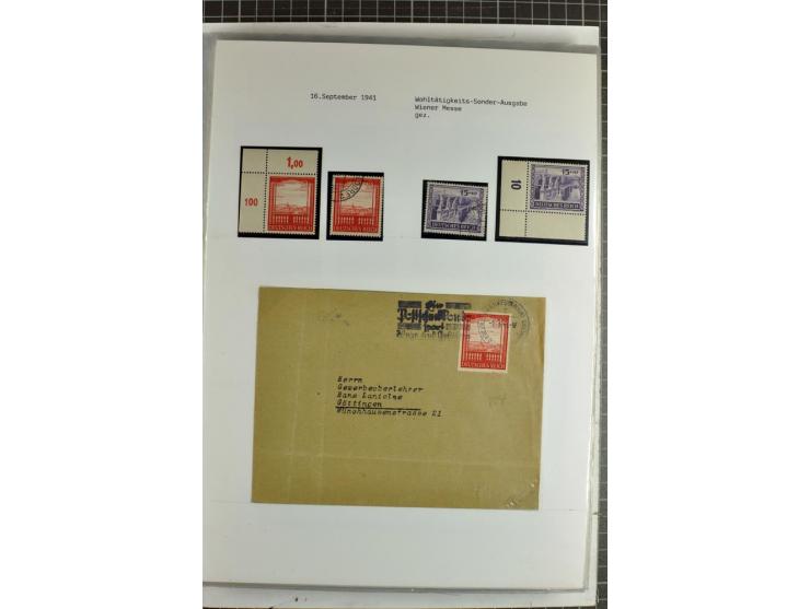 1923/45, meist gestempelte und postfrische Sammlung mit sehr vielen Briefen und Karten, dabei bessere und kpl. Ausgaben, bess