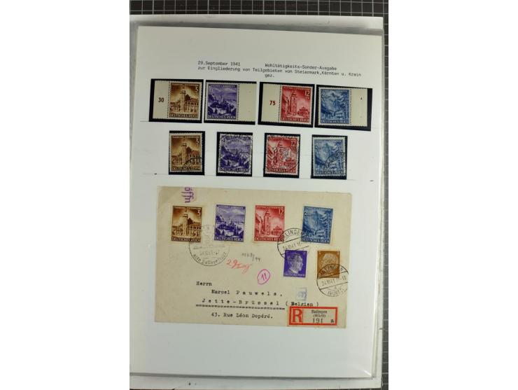 1923/45, meist gestempelte und postfrische Sammlung mit sehr vielen Briefen und Karten, dabei bessere und kpl. Ausgaben, bess