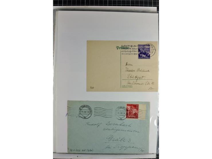1923/45, meist gestempelte und postfrische Sammlung mit sehr vielen Briefen und Karten, dabei bessere und kpl. Ausgaben, bess