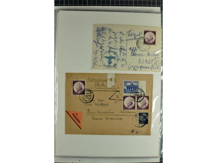 1923/45, meist gestempelte und postfrische Sammlung mit sehr vielen Briefen und Karten, dabei bessere und kpl. Ausgaben, bess