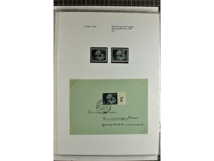 1923/45, meist gestempelte und postfrische Sammlung mit sehr vielen Briefen und Karten, dabei bessere und kpl. Ausgaben, bess