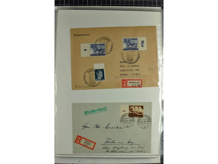 1923/45, meist gestempelte und postfrische Sammlung mit sehr vielen Briefen und Karten, dabei bessere und kpl. Ausgaben, bess