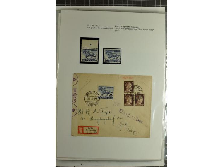 1923/45, meist gestempelte und postfrische Sammlung mit sehr vielen Briefen und Karten, dabei bessere und kpl. Ausgaben, bess