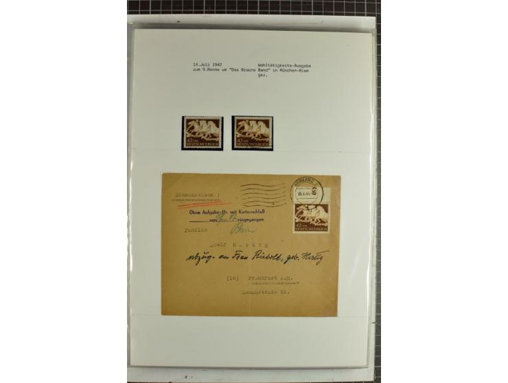 1923/45, meist gestempelte und postfrische Sammlung mit sehr vielen Briefen und Karten, dabei bessere und kpl. Ausgaben, bess