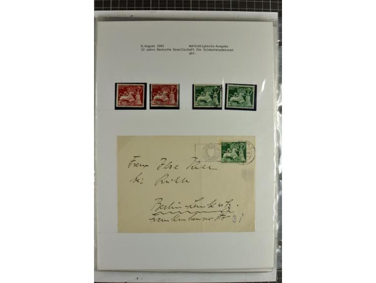 1923/45, meist gestempelte und postfrische Sammlung mit sehr vielen Briefen und Karten, dabei bessere und kpl. Ausgaben, bess