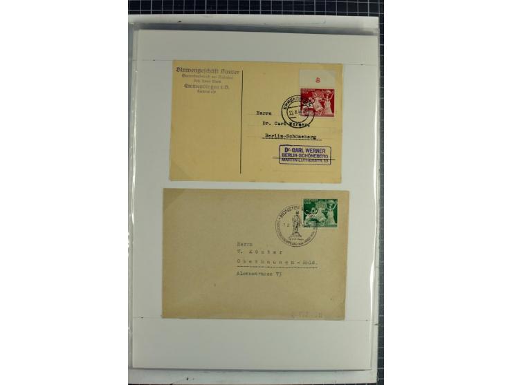 1923/45, meist gestempelte und postfrische Sammlung mit sehr vielen Briefen und Karten, dabei bessere und kpl. Ausgaben, bess