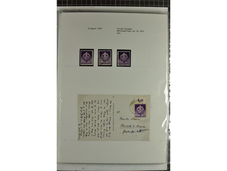 1923/45, meist gestempelte und postfrische Sammlung mit sehr vielen Briefen und Karten, dabei bessere und kpl. Ausgaben, bess