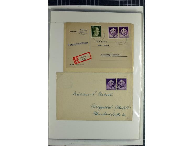 1923/45, meist gestempelte und postfrische Sammlung mit sehr vielen Briefen und Karten, dabei bessere und kpl. Ausgaben, bess
